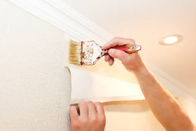 Pose de papier peint à Mouron — revêtements muraux et toiles de verre